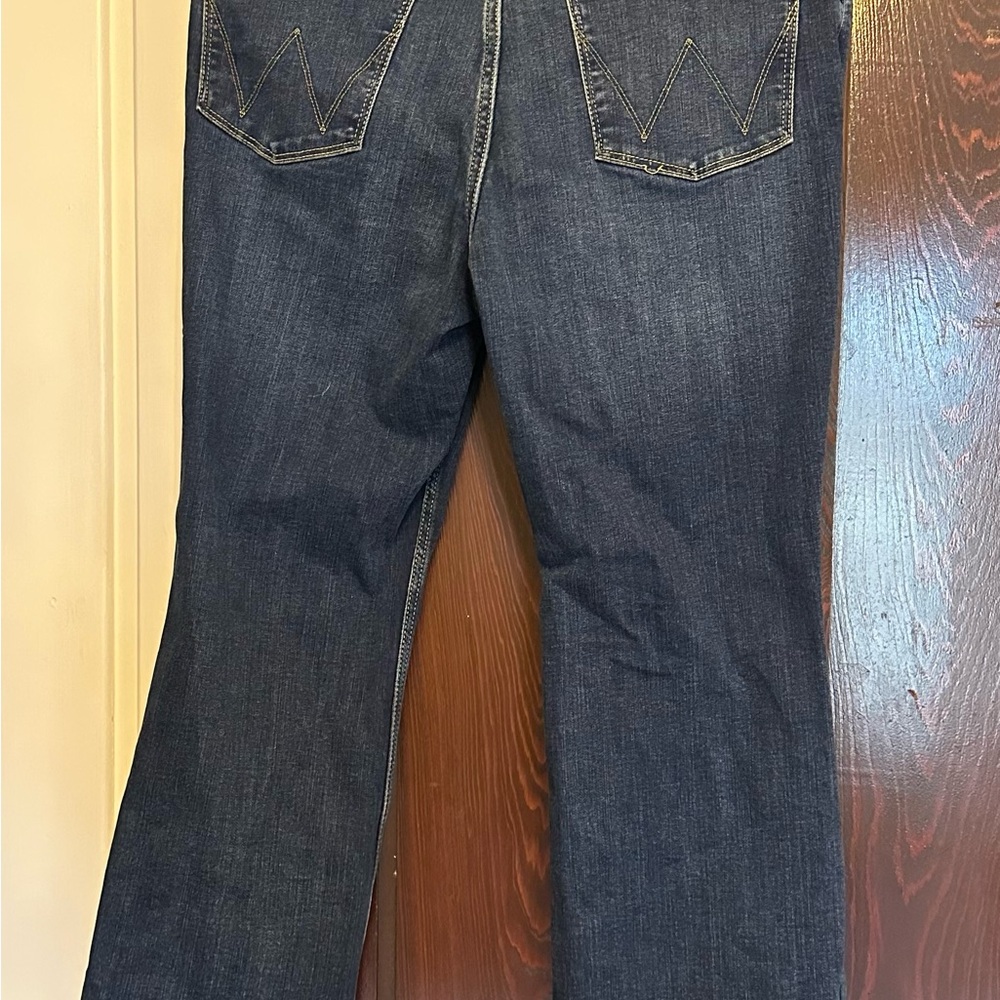 Wrangler Dark Blue Women's High Rise Boot Cut Jeans